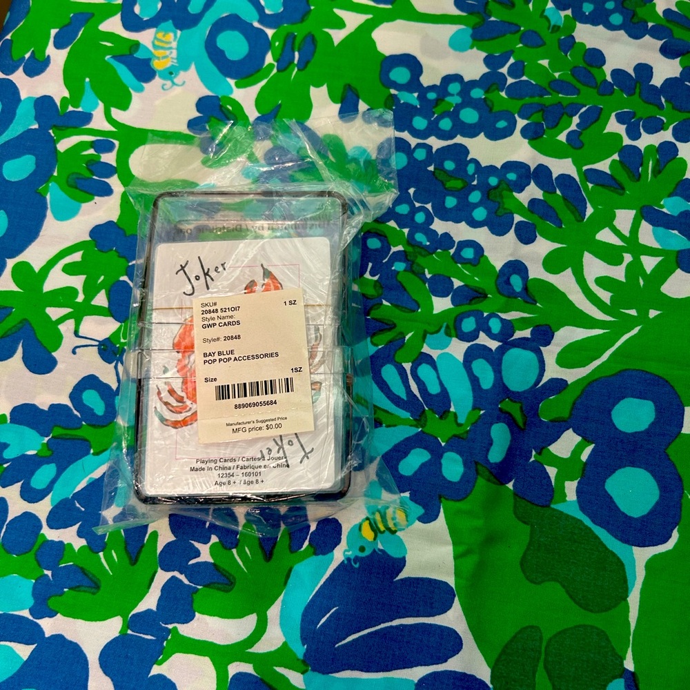 Lilly Pulitzer Brand New Playing Cards in case